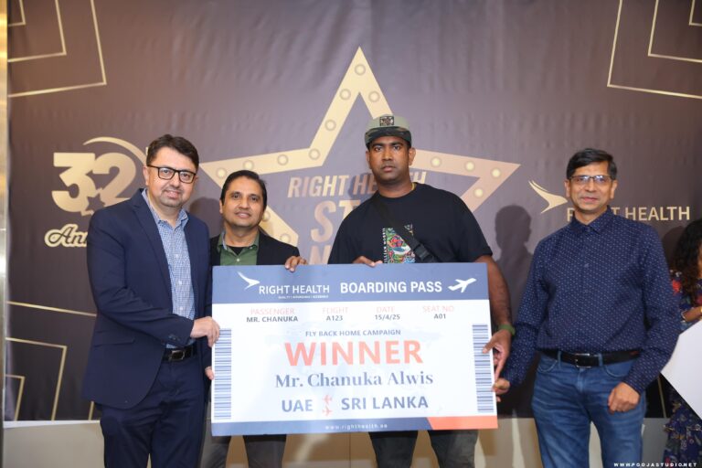 Mr. Chanuka Alwis - Srilanka - Winner for the Right Health Ramadan Fly Back Home Campaign 2025